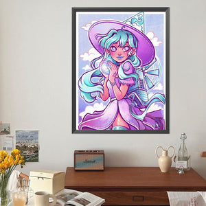 Green-Haired Witch 40*50CM(Canvas) Full Round Drill Diamond Painting