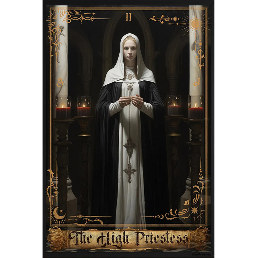 Nun 40*60CM(Canvas) Full Round Drill Diamond Painting