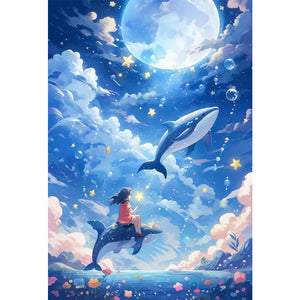 Girl'S Dream World 50*70CM(Picture) Full Round Drill Diamond Painting