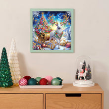 Load image into Gallery viewer, Christmas Atmosphere With Sleigh And Reindeer 30*30CM(Canvas) Partial Special Shaped Drill Diamond Painting
