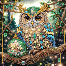 Load image into Gallery viewer, Christmas Owl 30*30CM(Canvas) Partial Special Shaped Drill Diamond Painting
