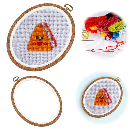 Oval Embroidery Hoops Cross Stitch Frames for Embroidery and Needlework
