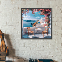 Load image into Gallery viewer, Beach Balcony With Flowers 40*40CM(Canvas) Full Round Drill Diamond Painting
