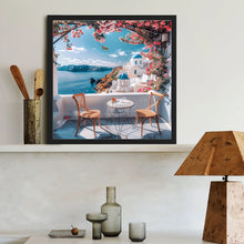 Load image into Gallery viewer, Beach Balcony With Flowers 40*40CM(Canvas) Full Round Drill Diamond Painting
