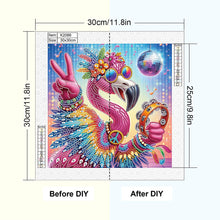 Load image into Gallery viewer, Funny Flamingo 30*30CM(Canvas) Partial Special Shaped Drill Diamond Painting
