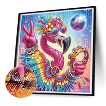 Load image into Gallery viewer, Funny Flamingo 30*30CM(Canvas) Partial Special Shaped Drill Diamond Painting
