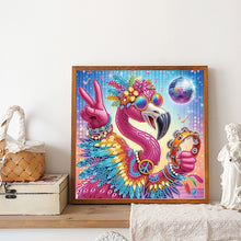 Load image into Gallery viewer, Funny Flamingo 30*30CM(Canvas) Partial Special Shaped Drill Diamond Painting
