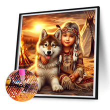 Load image into Gallery viewer, Indian Child 30*30CM(Canvas) Full Round Drill Diamond Painting
