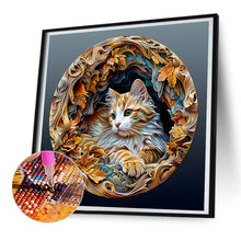 Load image into Gallery viewer, Paper-Cut Cat 30*30CM(Canvas) Full Round Drill Diamond Painting
