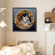 Load image into Gallery viewer, Paper-Cut Cat 30*30CM(Canvas) Full Round Drill Diamond Painting
