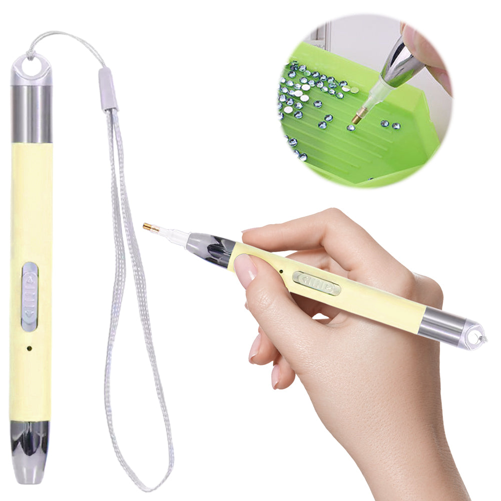 Diamond Painting Pen Diamond Painting Art Drilling Pen for Adults (Yellow)