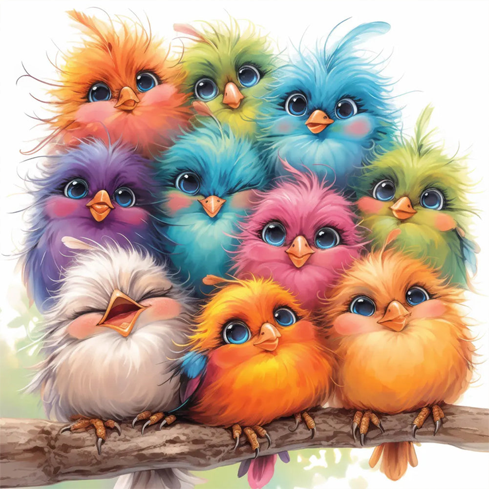 Colorful Bird 30*30CM(Canvas) Full Round Drill Diamond Painting