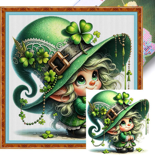 St.Patrick'S Day - Full 11CT Stamped Cross Stitch 40x40CM - Band