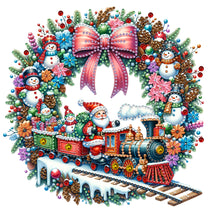 Load image into Gallery viewer, Christmas Wreath 30*30CM(Canvas) Partial Special Shaped Drill Diamond Painting
