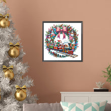 Load image into Gallery viewer, Christmas Wreath 30*30CM(Canvas) Partial Special Shaped Drill Diamond Painting
