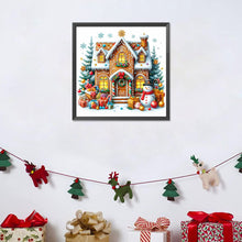 Load image into Gallery viewer, Christmas Snowman Cookie House 40*40CM(Canvas) Full Round Drill Diamond Painting
