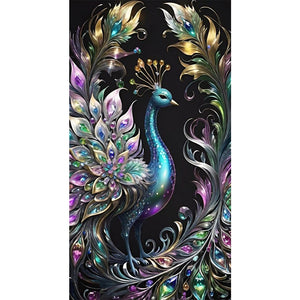 Beautiful Peacock 40*70CM(Canvas) Full Round Drill Diamond Painting