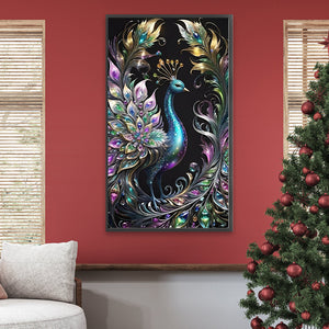 Beautiful Peacock 40*70CM(Canvas) Full Round Drill Diamond Painting