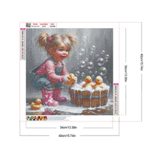 Load image into Gallery viewer, Cute Little Girl 40*40CM(Canvas) Full Round Drill Diamond Painting
