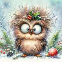 Load image into Gallery viewer, Christmas Funny Owl 30*30CM(Canvas) Full Round Drill Diamond Painting
