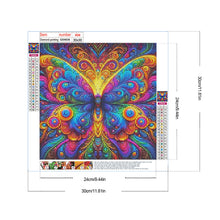 Load image into Gallery viewer, Colorful Butterfly 30*30CM(Canvas) Full Round Drill Diamond Painting
