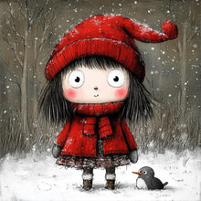 Load image into Gallery viewer, Cartoon Little Red Riding Hood Girl 40*40CM(Canvas) Full Round Drill Diamond Painting
