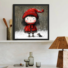 Load image into Gallery viewer, Cartoon Little Red Riding Hood Girl 40*40CM(Canvas) Full Round Drill Diamond Painting
