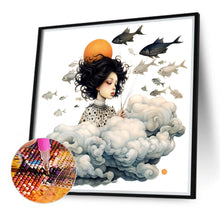 Load image into Gallery viewer, Cartoon Girl And Cloud 40*40CM(Canvas) Full Round Drill Diamond Painting
