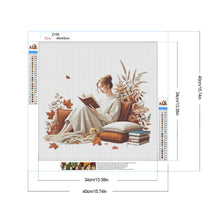 Load image into Gallery viewer, Girl Reading A Book 40*40CM(Canvas) Full Round Drill Diamond Painting
