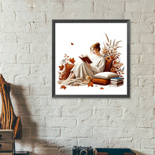 Load image into Gallery viewer, Girl Reading A Book 40*40CM(Canvas) Full Round Drill Diamond Painting
