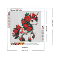 Load image into Gallery viewer, Christmas Unicorn 30*30CM(Canvas) Full Round Drill Diamond Painting
