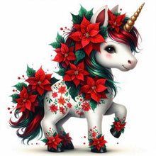 Load image into Gallery viewer, Christmas Unicorn 30*30CM(Canvas) Full Round Drill Diamond Painting
