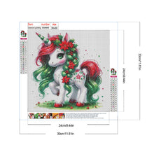 Load image into Gallery viewer, Christmas Unicorn 30*30CM(Canvas) Full Round Drill Diamond Painting
