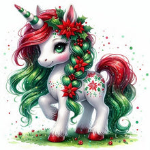 Load image into Gallery viewer, Christmas Unicorn 30*30CM(Canvas) Full Round Drill Diamond Painting
