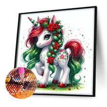 Load image into Gallery viewer, Christmas Unicorn 30*30CM(Canvas) Full Round Drill Diamond Painting
