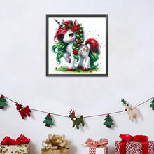 Load image into Gallery viewer, Christmas Unicorn 30*30CM(Canvas) Full Round Drill Diamond Painting
