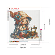 Load image into Gallery viewer, Sewing Machine Girl 40*40CM(Canvas) Full Round Drill Diamond Painting
