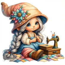 Load image into Gallery viewer, Sewing Machine Girl 40*40CM(Canvas) Full Round Drill Diamond Painting
