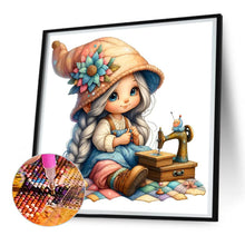 Load image into Gallery viewer, Sewing Machine Girl 40*40CM(Canvas) Full Round Drill Diamond Painting
