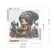 Load image into Gallery viewer, Sewing Machine Girl 40*40CM(Canvas) Full Round Drill Diamond Painting
