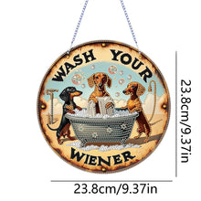 Load image into Gallery viewer, Hot Dog Dachshund 2D Flat DIY Diamond Art Pendant Window Hanging Art Home Decor
