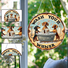 Load image into Gallery viewer, Hot Dog Dachshund 2D Flat DIY Diamond Art Pendant Window Hanging Art Home Decor
