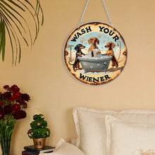 Load image into Gallery viewer, Hot Dog Dachshund 2D Flat DIY Diamond Art Pendant Window Hanging Art Home Decor
