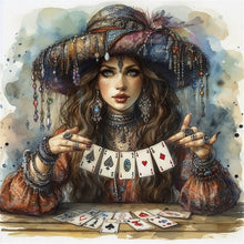 Load image into Gallery viewer, Poker Girl 40*40CM(Picture) Full AB Round Drill Diamond Painting
