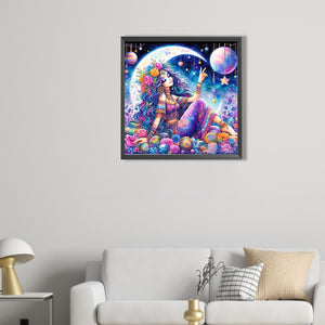 Moon Lady 40*40CM(Picture) Full AB Round Drill Diamond Painting