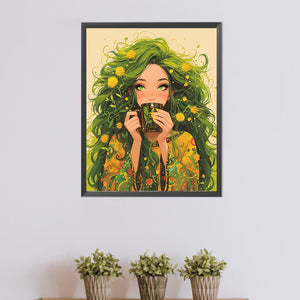 Natural Girl 40*50CM(Picture) Full AB Round Drill Diamond Painting