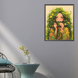 Natural Girl 40*50CM(Picture) Full AB Round Drill Diamond Painting