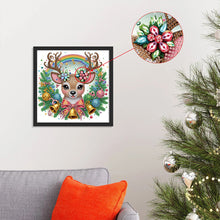 Load image into Gallery viewer, Cute Christmas Deer 30*30CM(Canvas) Partial Special Shaped Drill Diamond Painting
