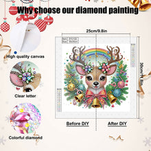 Load image into Gallery viewer, Cute Christmas Deer 30*30CM(Canvas) Partial Special Shaped Drill Diamond Painting
