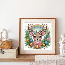 Load image into Gallery viewer, Cute Christmas Deer 30*30CM(Canvas) Partial Special Shaped Drill Diamond Painting
